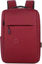 Manks Rode minimalistisch laptop rugzak - 20 Liter - Rugzak met Laptopvak voor naar school of werk - Geschikt tot 15.6 inch Laptops | Gerecycled Polyester