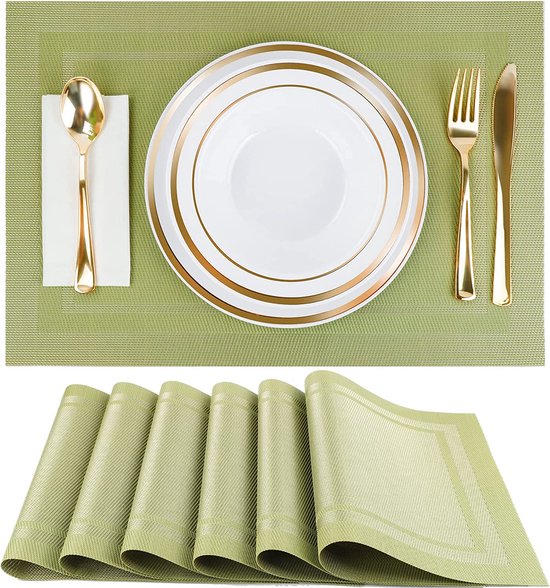 Set van placemats Tafel Decoratie Dineren Eetkamer Accessoires bol