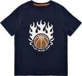 The New t-shirt jongens - donkerblauw - Tnfasket TN4881 - maat 134/140