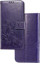 Book Case pour iPhone 14 Pro Max avec motif - Porte-cartes - Portefeuille - Imprimé floral - Apple iPhone 14 Pro Max - Violet