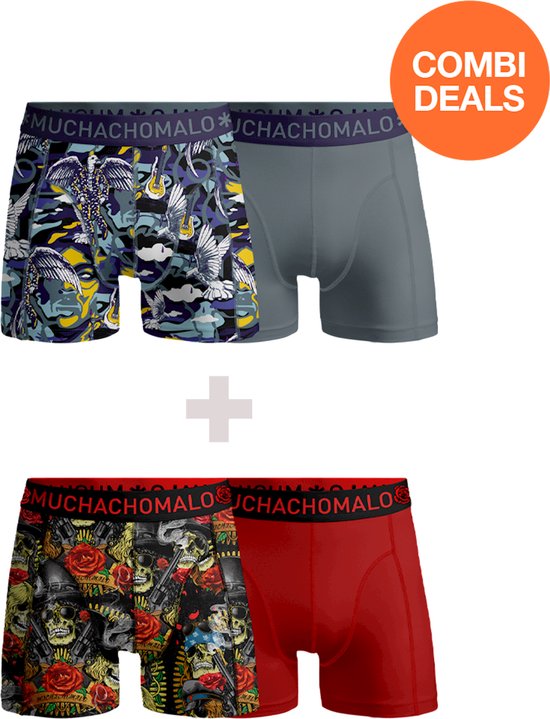 Muchachomalo - 2-pack + 2-pack boxershorts Men - Combi deal- Maat M