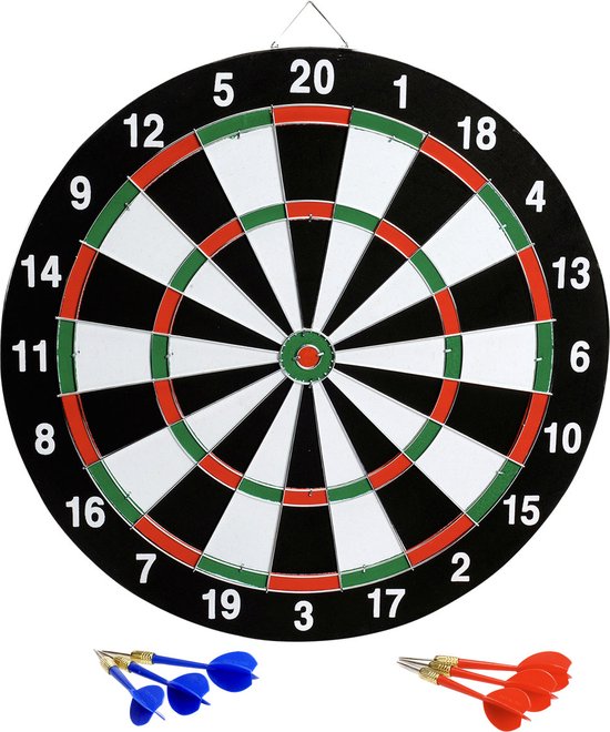 Dartbord - incl. 6 dart pijlen - Ø 36.5 cm - Speelgoed dart - Sportief  spelen -... | bol.com