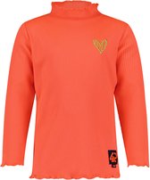 4PRESIDENT T-shirt meisjes - Fiery Coral - Maat 104 - Meiden shirt