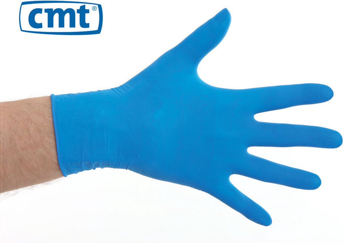 Goedkoopste Latex handschoenen gepoederd blauw - M - 100 stuks