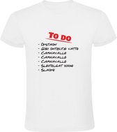 To Do List Carnaval Heren T-shirt - brabant - limburg - feest - humor - grappig