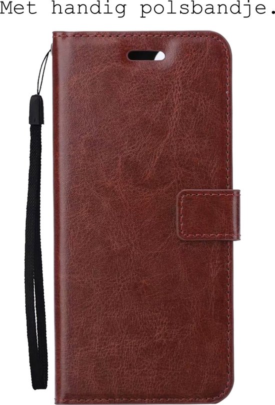 OnePlus Nord 2T Case Bookcase Cover Flip Case Book Cover 2x Avec Protecteur d'écran - OnePlus Nord 2T Cover Book Case Cover - Marron