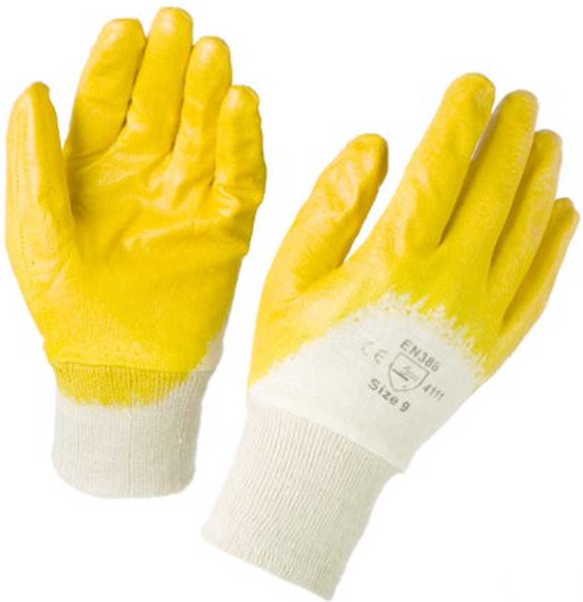 Handschoen My-T-Gear NBR palm gecoat met manchet, 12 paar L