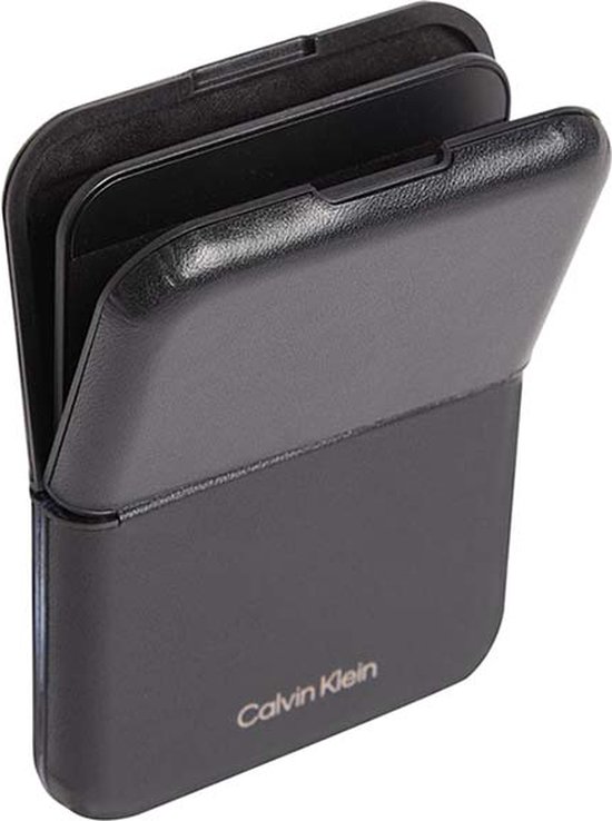 Calvin Klein - Duo stitch hardcase cc holder - heren - zwart