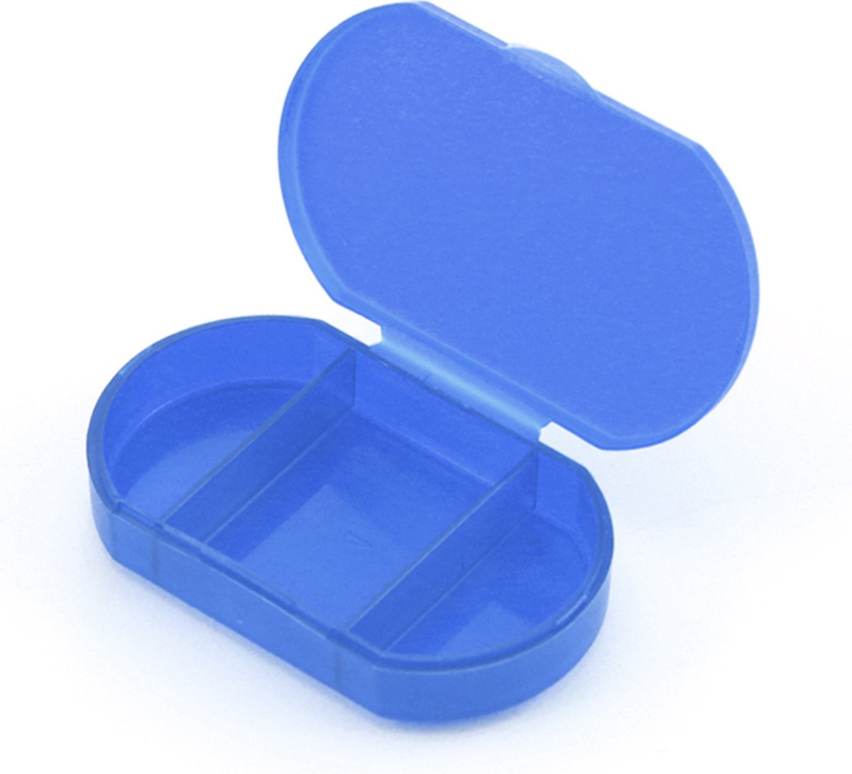 Pillendoosje - Pillendoos - Medicijndoosje - Klein - 3 vakken - blauw