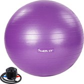 Yoga - Yoga bal - Pilates bal - Yoga bal 75 cm - Fitness bal - Fitness bal 75 cm - Inclusief pomp - Paars