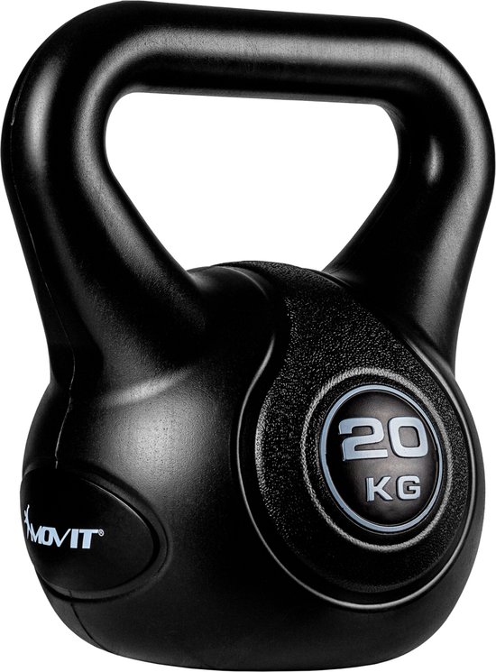 Kettlebell Kettlebells Gewichten Kettlebell 20 kg 31 cm Zwart
