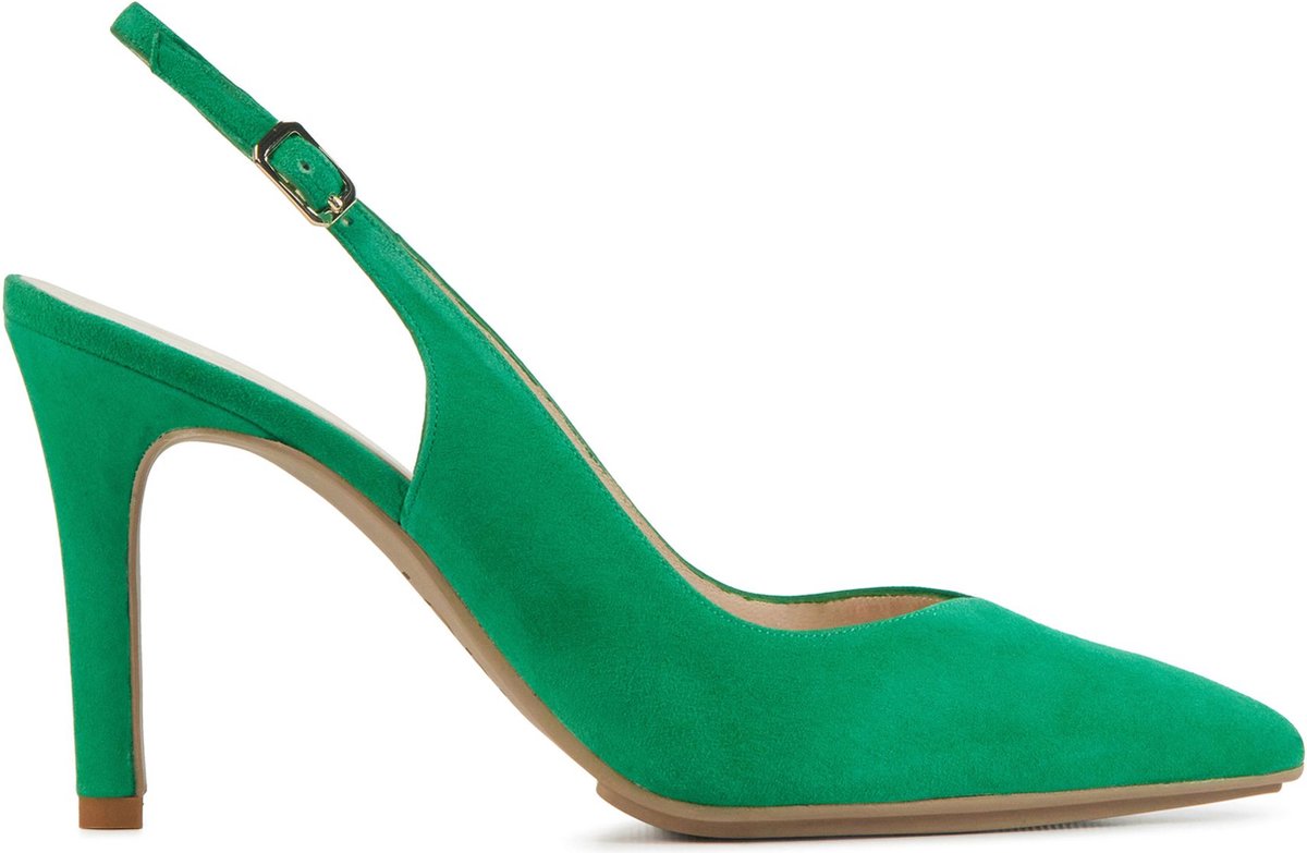 Lodi Dames Pumps / Damesschoenen - Suède - Geen hoogte 2 cm cm - Raian - Groen - Maat 39