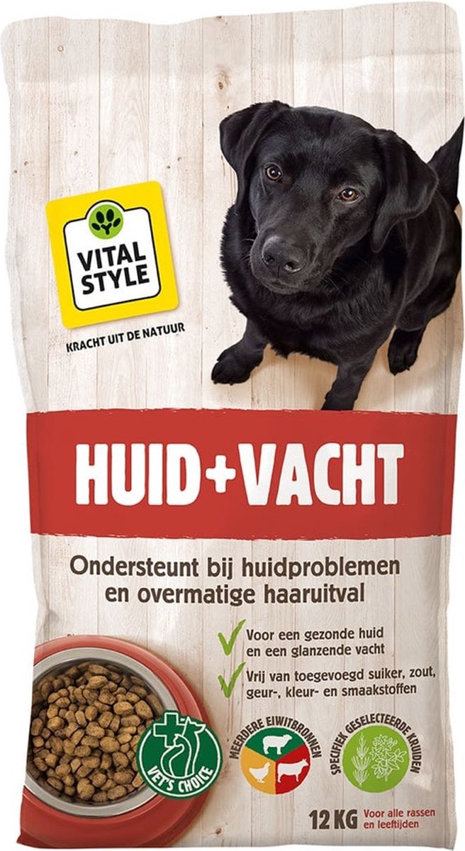 VITALstyle Huid & Vacht hondenvoer 12 kg