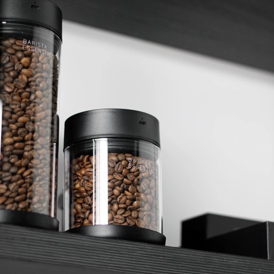 Allecto Premium - Koffieblik Met Vacuümdeksel: Opbergcontainer Voor Koffie Thee Noten En Cacao 1800 Ml Luchtdichte Bewaarblik Zwart Deksel Houdt Producten Langer Vers Keukenopslag En Organisatie