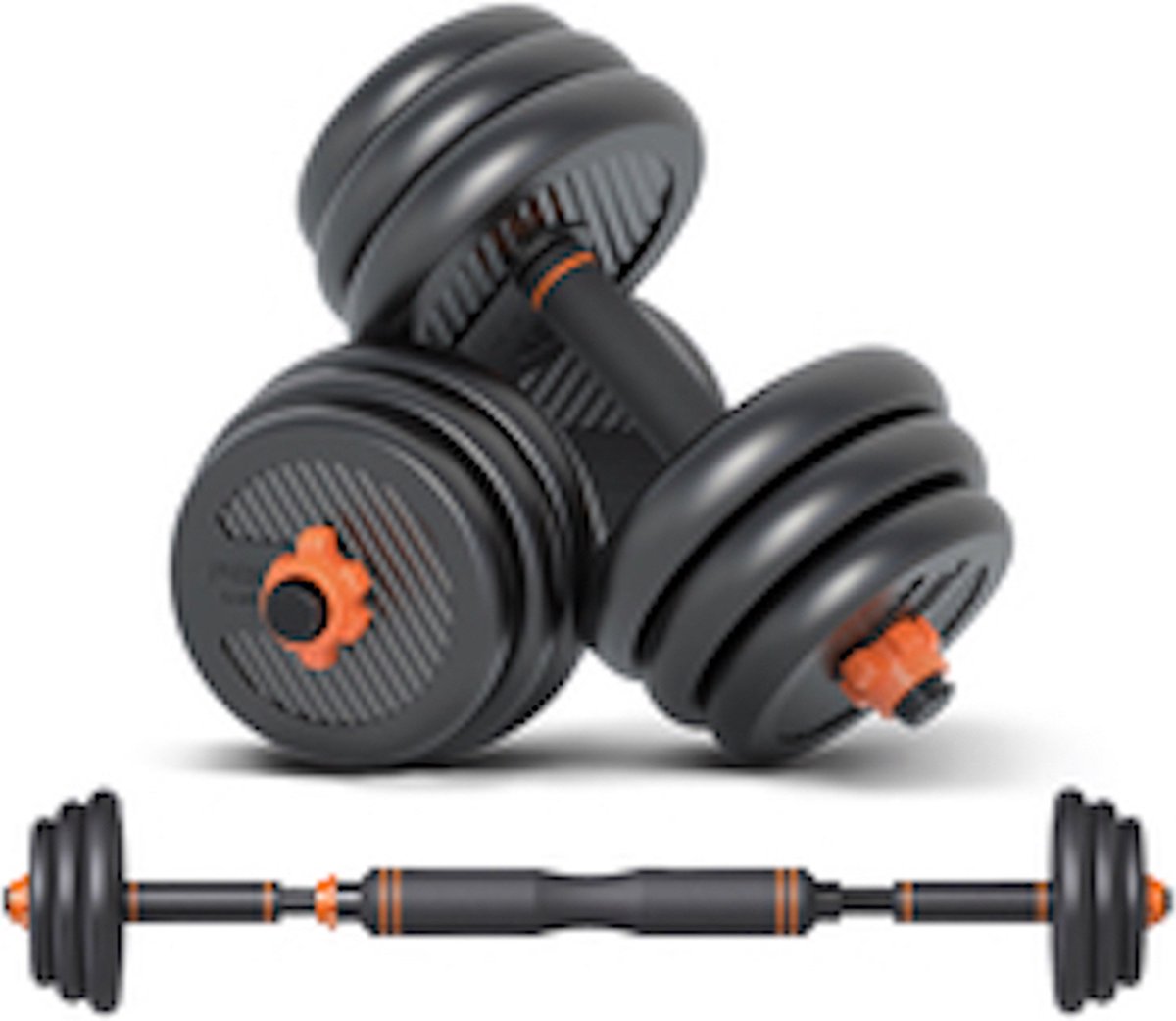 Dumbells set 40kg | Halterset | Verstelbaar | Inclusief stang dumbells set - dumbells - fitness set