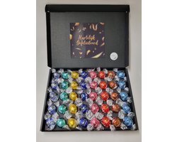 Chocolade Ballen Proeverij Pakket Groot | 40 stuks Lindt chocolade met Mystery Card 'Hartelijk Gefeliciteerd' met persoonlijke (video)boodschap | Chocoladepakket | Feestdagen box | Chocolade cadeau | Valentijnsdag | Verjaardag | Moederdag | Vaderdag