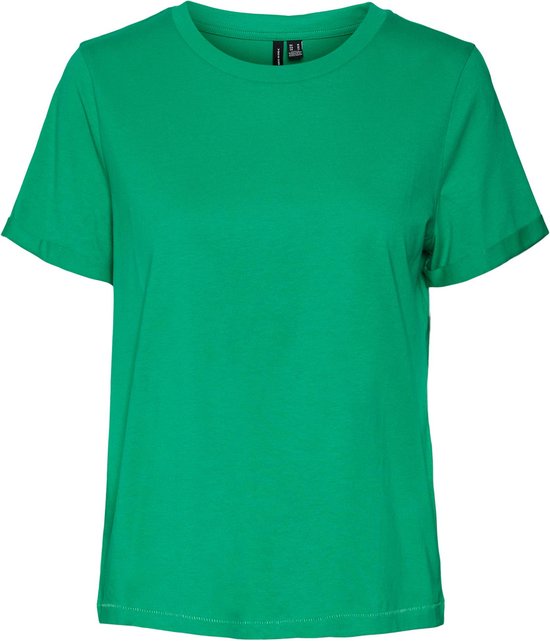 Vero Moda T-shirt Vmpaula S/s T-shirt Noos 10243889 Vert vif Femme Taille - XS