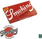 SMOKING RED THINEST DOUBLE WINDOW 25 Booklets/100 Leaves