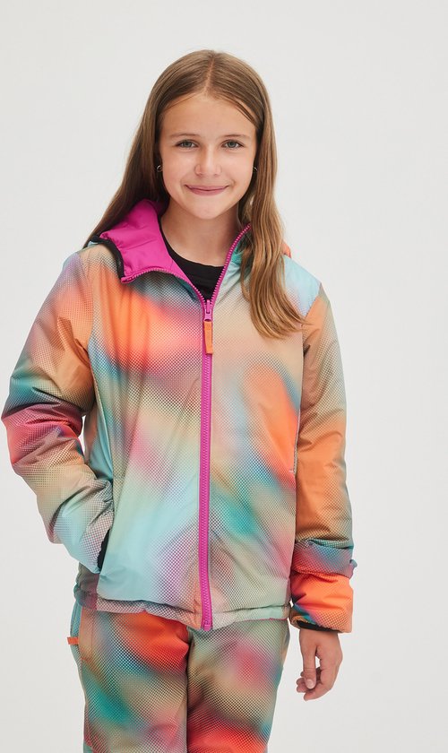 O'Neill Jas Girls BTS REVERSIBLE JACKET Fuchsia Red Jas 140 - Fuchsia Red 52% Polyester, 48% Gerecycled Polyester