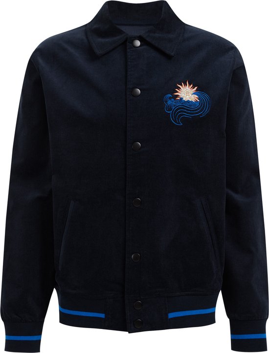 WE Fashion Men's corduroy bomber jacket with print