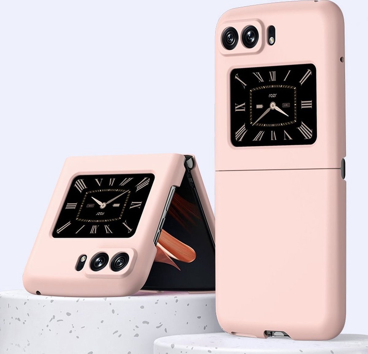 Mobigear Hoesje geschikt voor Motorola Razr (2022) Telefoonhoesje Hardcase | Mobigear Colors Backcover | Razr (2022) Case | Back Cover - Roze