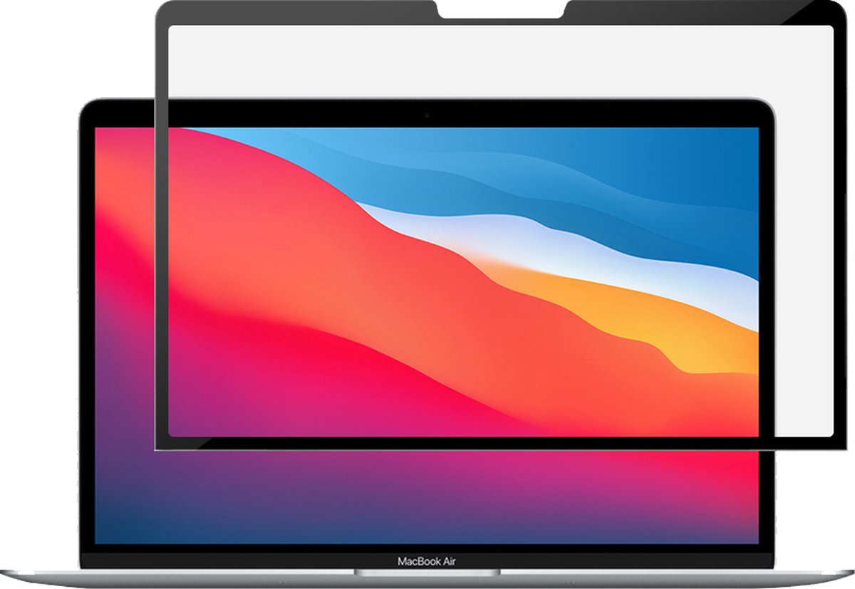 GrizzlyCoat - Screenprotector geschikt voor Apple MacBook Air 13 Inch (2022-2024) | GrizzlyCoat Screenprotector Anti-Glare Folie - Case Friendly - Zwart