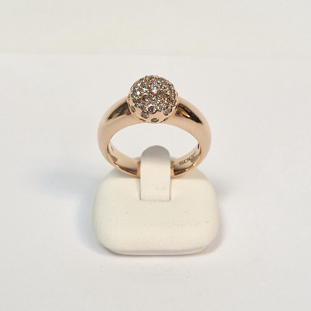 ROOS - 106R84BR18 - ring - roségoud - 18 krt - champagne diamant - sale