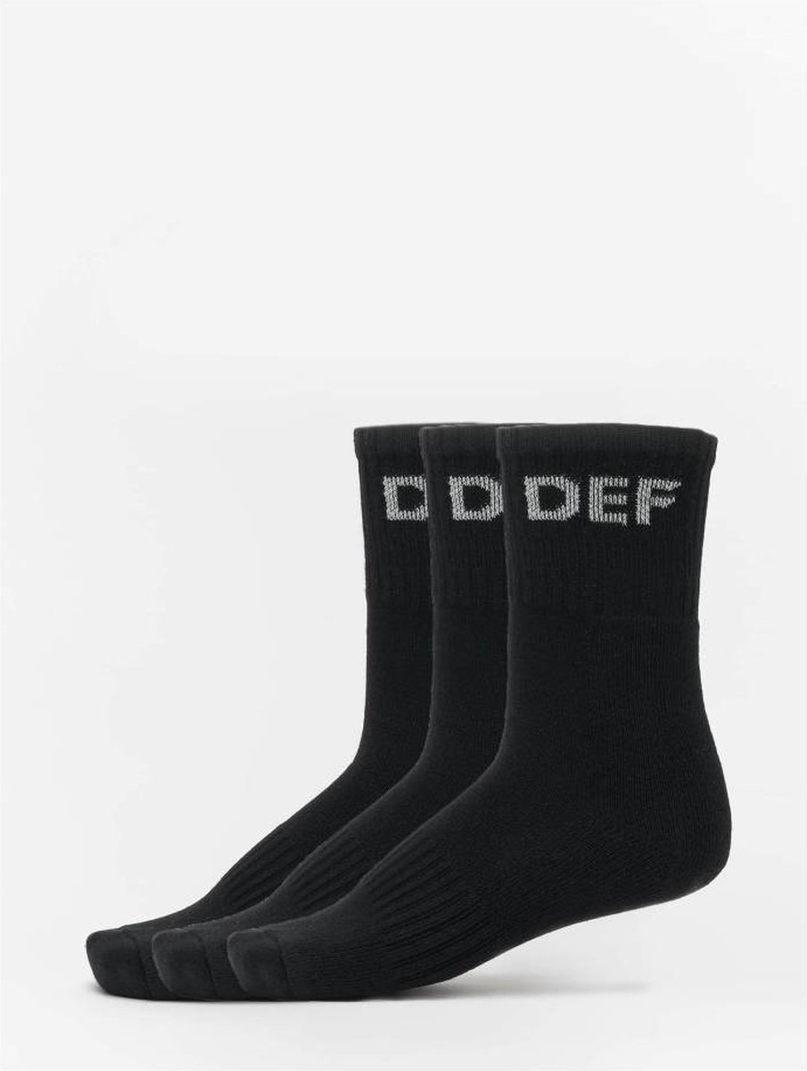 DEF - 3-Pack Sokken - 43/46 - Zwart