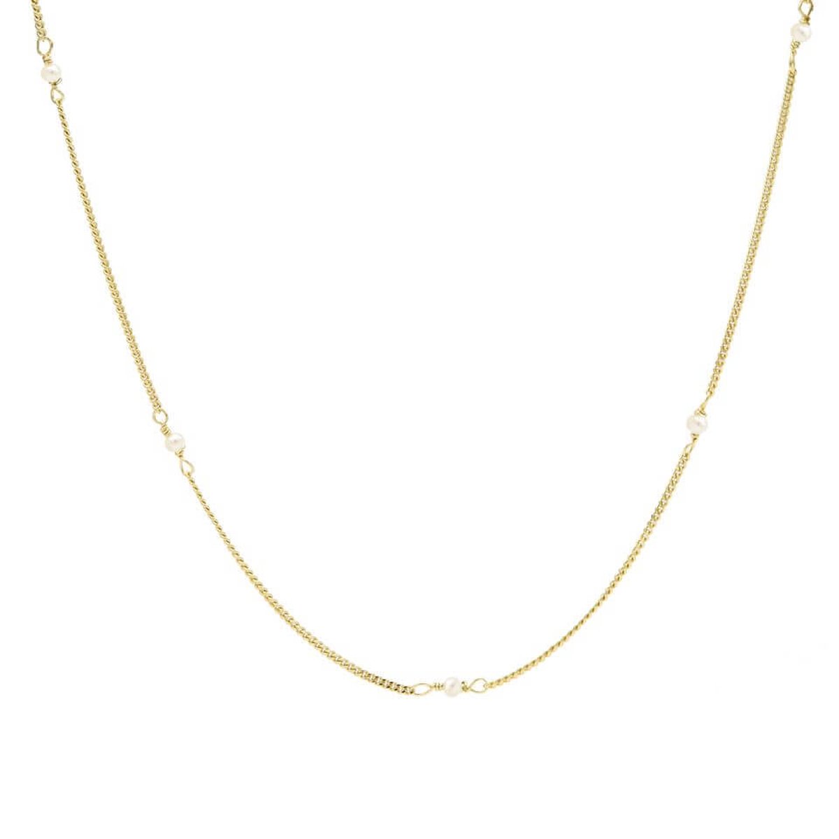 Karma Ketting Tiny Pearls Goud