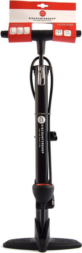 Fietspomp met drukmeter 12 Bar Inclusief Adapters Voor Verschillende Ventielen Bike Pump FietsPomp - Staande fietspomp
