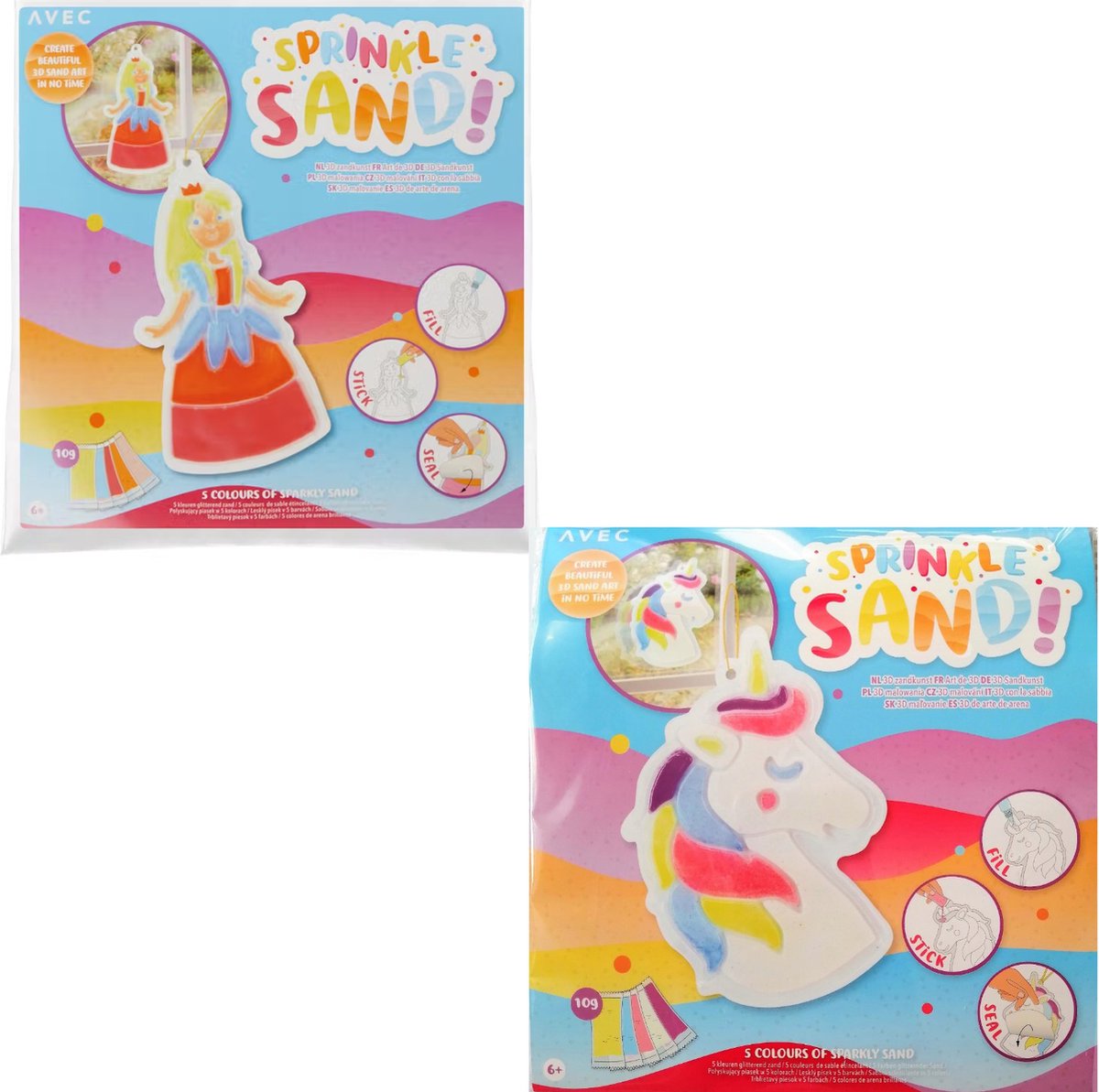 Art de sable 3D (princesse/licorne) - Multicolore - Plastique