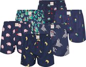 Phil & Co Woven Wide Boxers Men 6-Pack Multipack with Prints - Size L - Loose boxer shorts men