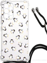 Doorzichtige Silicone Hoesje geschikt voor Samsung Galaxy A53 Pinguïn