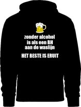 Grappige hoodie - trui met capuchon - bier - alcohol - feestje - kermis - carnaval - maat XL