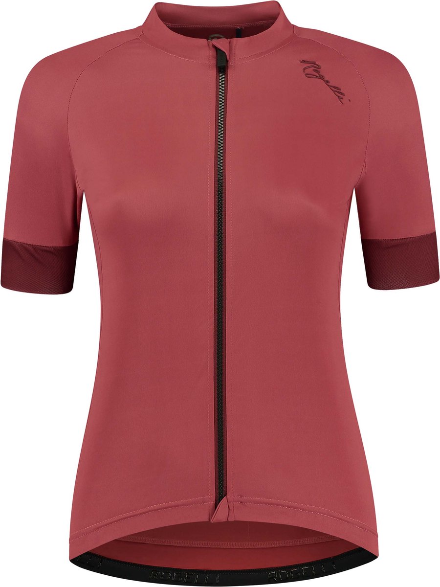 Rogelli Modesta Koraal, Zwart Dames Fietsshirt Korte Mouwen