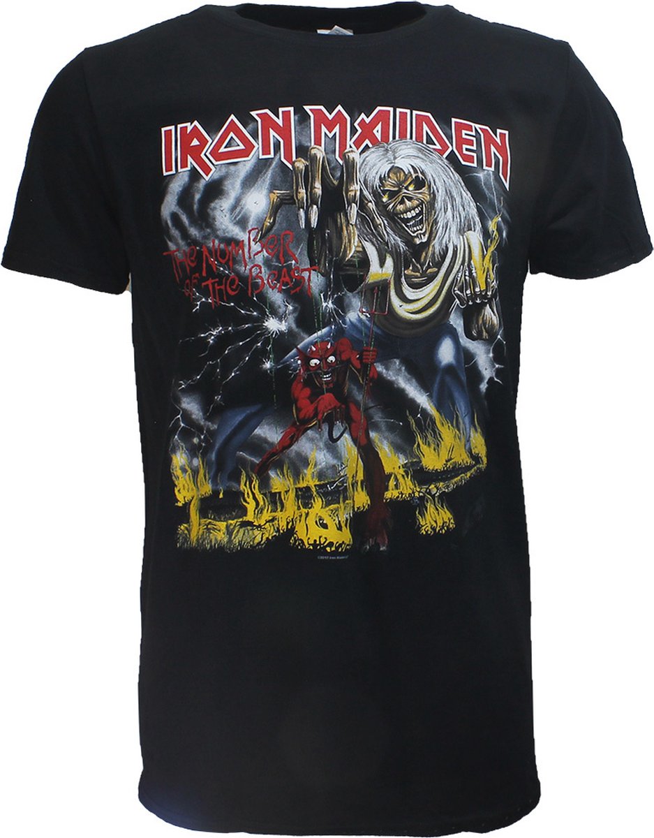 Iron Maiden Number Of The Beast T-Shirt - Officiële Merchandise - S