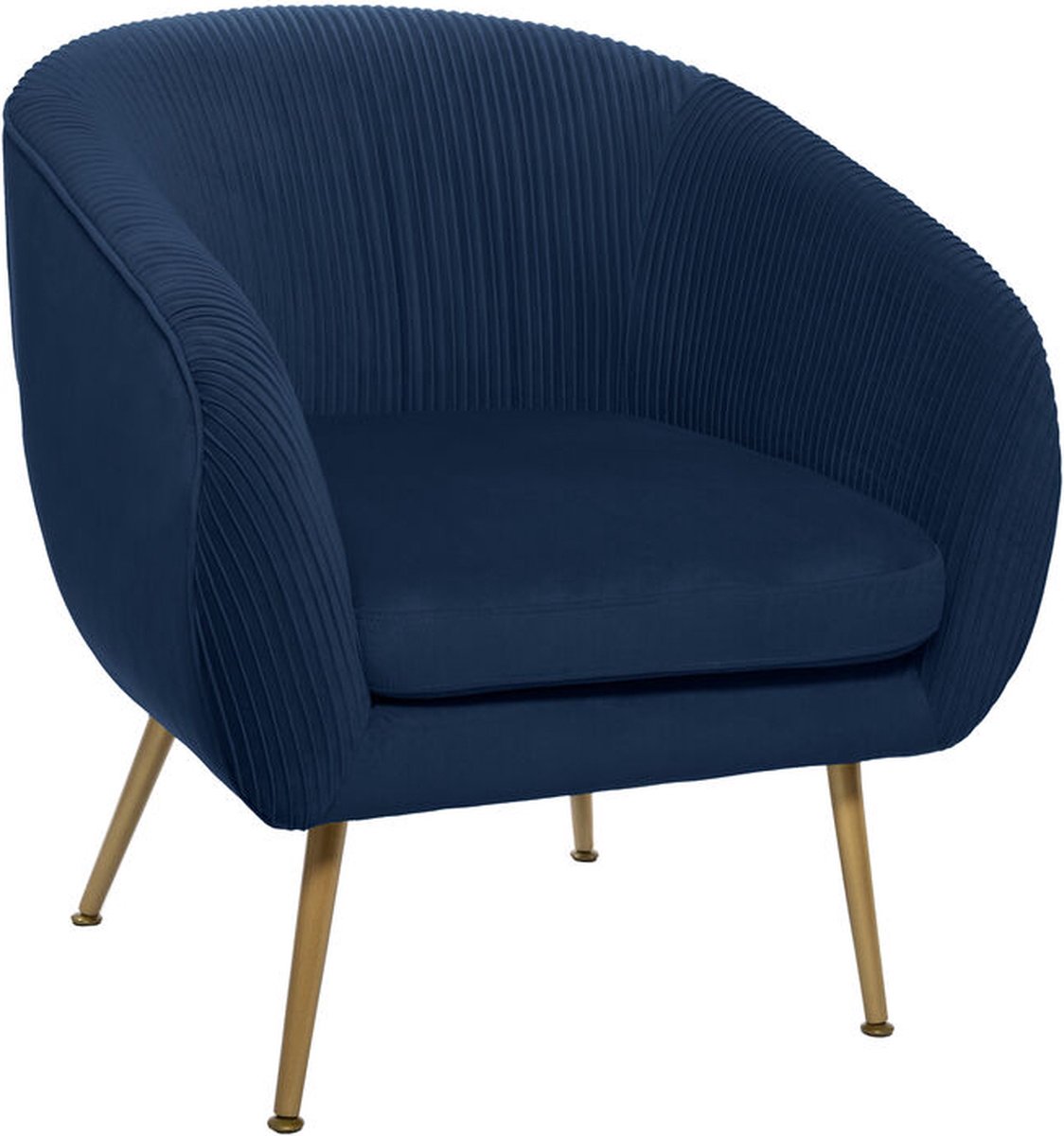 Fauteuil van geplooid fluweel SOLARO