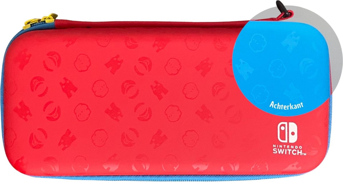 Beschermhoes voor Nintendo Switch/Switch OLED/Switch Lite - Mario Red & Blue Edition - Switch Case - Opbergtas voor console en accessoires - Switch hoes - Hard Case - Cover