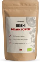 Cupplement - Reishi Poeder 60 Gram - Biologisch - Gratis Scoop - Geen Capsule - Supplement - Superfood - Mushroom - Paddenstoel - Poeder