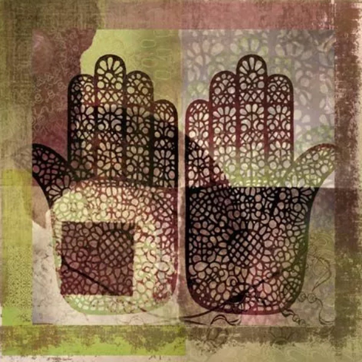 Safaary - Oosters schilderij Mehndi hands Dai Bruin