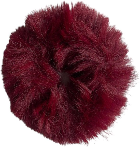 Fluffy scrunchie/haarwokkel, rood