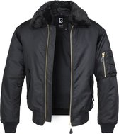 Brandit Bomber jacket -3XL- MA2 Fur Collar Zwart