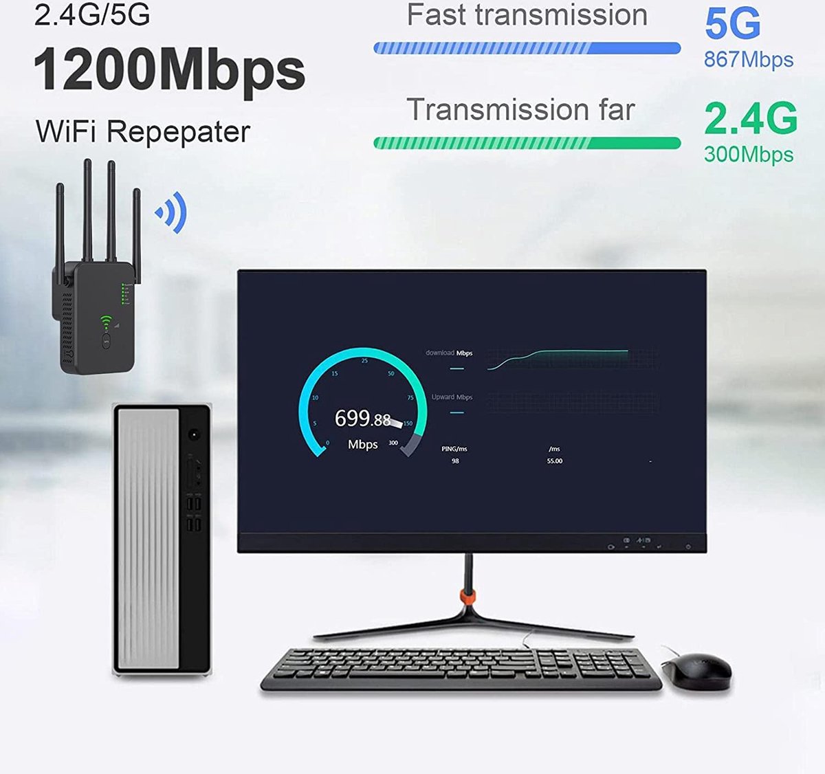 WiFi 1200 MBPS WiFi Versterker - afbeelding 3