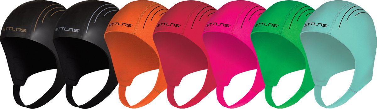 BTTLNS Neopreen badmuts - Badmuts - Swimcap - Bescherming tegen de kou - 3mm neopreen - Velcro sluiting - Geen verstikkend gevoel - Khione 1.0 - Roze — afbeelding 5