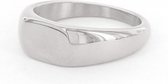 Kalli Ring (Sieraad) Zegel Ovaal Maat 16 Zilver