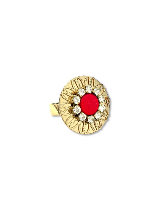 Zatthu Jewelry - N23SS576 - Kaho statement ring rood