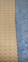 Ledikantdeken - blauwe teddy - zand - 100 x 130 cm
