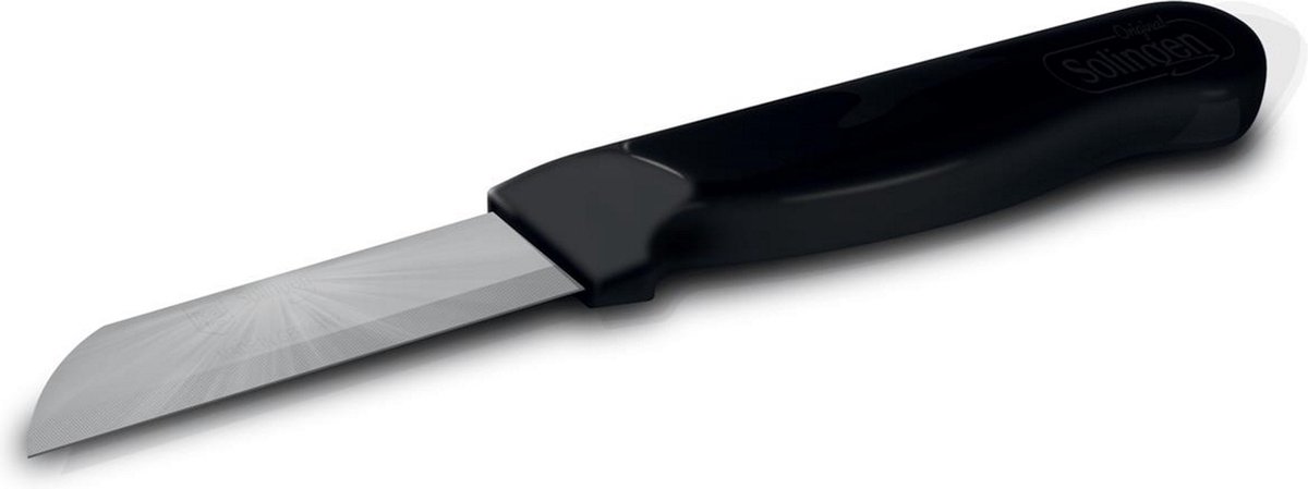 Solingen Schilmesje Robuust Handvat – RVS Glad – 16 cm met Blade Cover – Zwart
