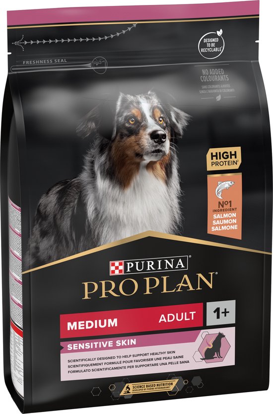 Pro Plan Medium Adult Sensitive Skin- Honden droogvoer - Zalm - 3 kg |  bol.com