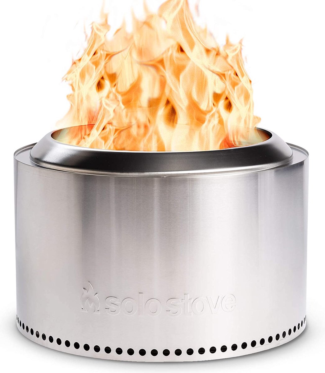 Solo Stove Yukon-Vuurkorf 2.0 | Rookvrije Vuurplaats, Houtverbranding, Met uitneembare aslade, 304 Roestvrijstaal, 68,5 x 43 cm, 18,3 kg